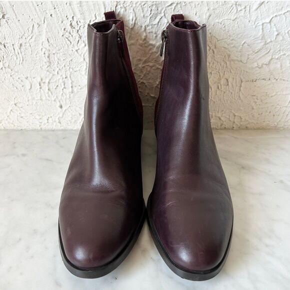 Coach Carmen Ankle Boot Oxblood Suede/Leather Side Zip - Women's Size 9.5/39.5 - Picture 3 of 10